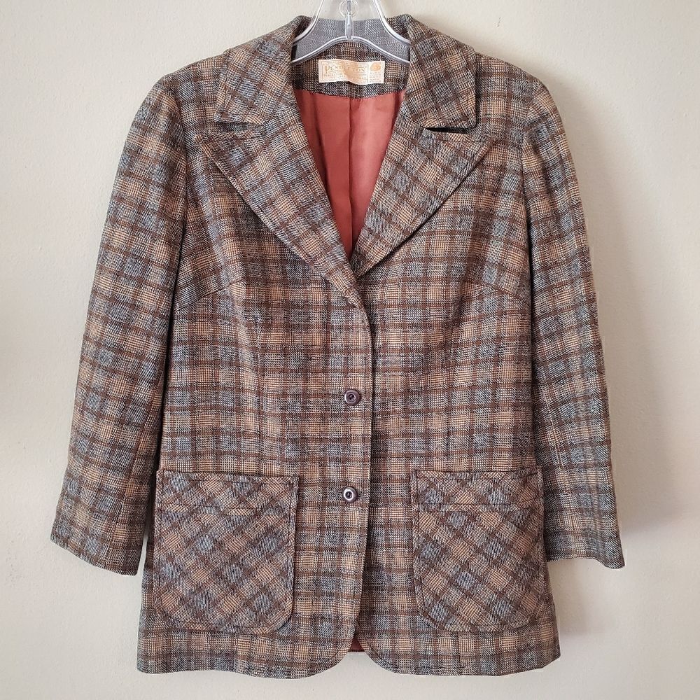 Pendleton Pure Wool Women's Blazerjacket Size 8 V… - image 2